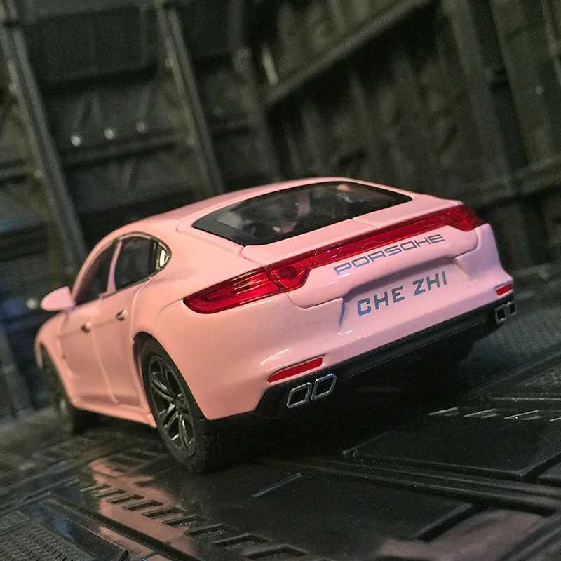 132 Porsche Paramera alloy car model ornaments pullback acoustooptic toy doors and hood trunk can be openedT251023