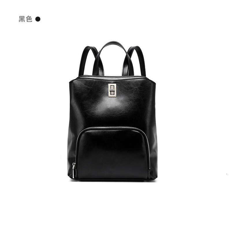 Top Layer Fashion New Handheld Travel Genuine Leather Large Capacity Simple Commuter Bag Cowhide Backpack High Quality