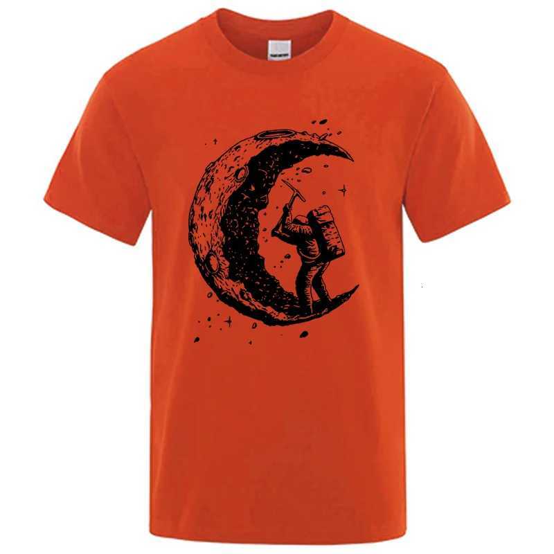 Mens High Quality 100 Cotton Moon Print Casual Summer Cool Short Sleeve Men Tshirt Loose tshirt Male Tee Shirts Male Tee TopsXJ251023