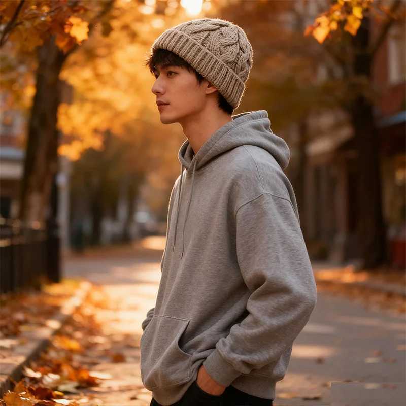 2025 New Autumn Winter Women Hat Female Warm Cap Knitted Beanie Girl Hats Woman Bonnet Femme Chunky Thick Stretchy Hats MZr04XJ251023