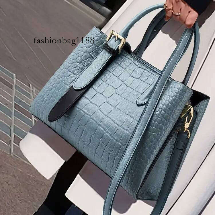 Brand Design Crocodile Cowhide Tote Bags Fashion Full 100% Genuine Leather Single Shoulder Handbags For Women