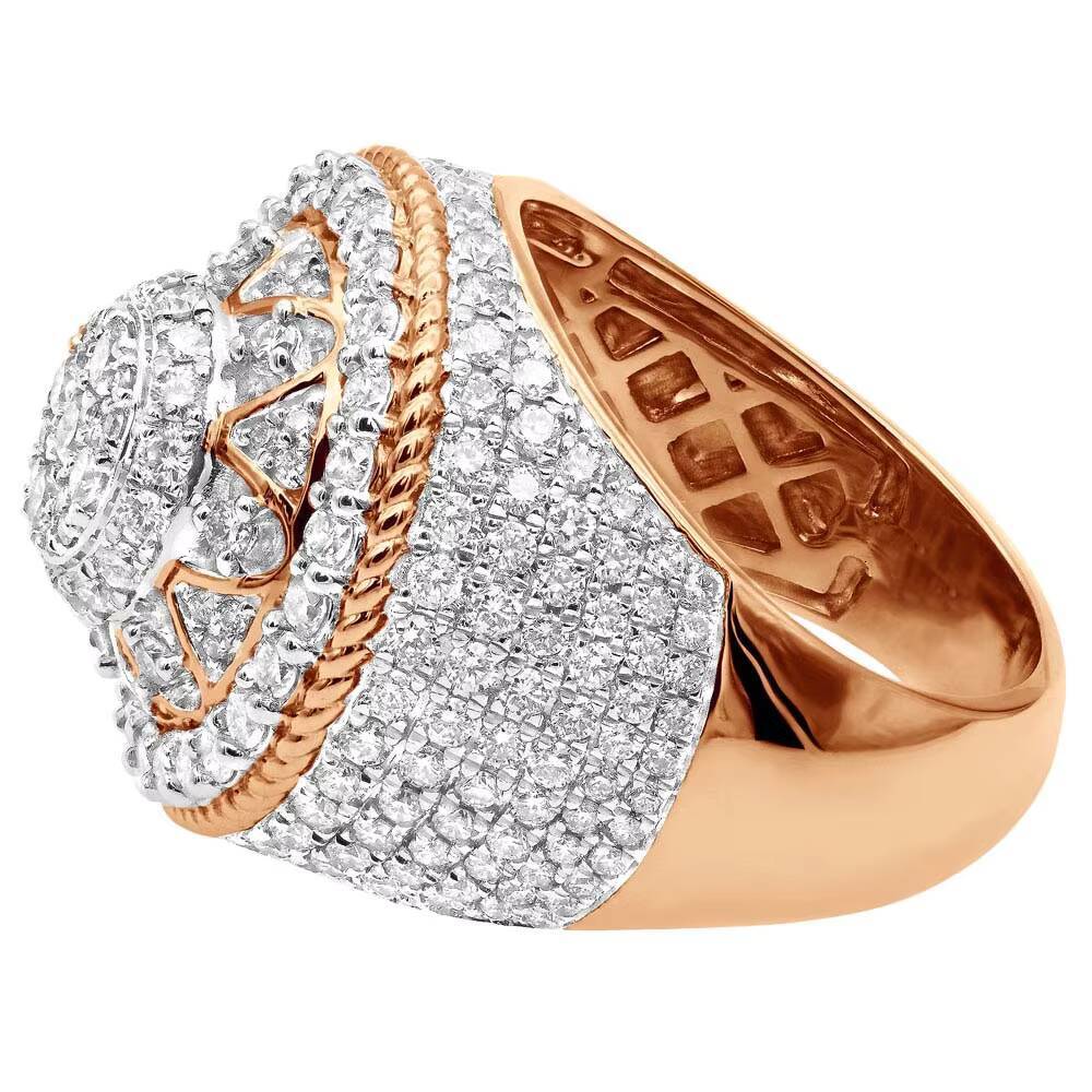 New Hip Hop Style Moissanite VVS Clarity Diamond Studded In 925 Silver Ring Special Design For Mens