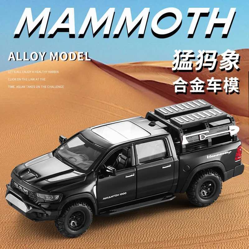 132 Diecast Metal simulation Mammoth Alloy model car sound light boys toy gift Offroad vehicle Collection model carT251023