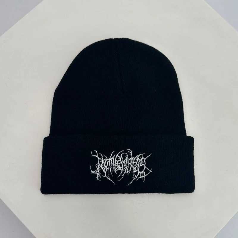Warm Women Men Winter Beanies Hats Gothic Street Punk Knitted Bonnet Caps 100 acrylic Fashion Keep Warm Skullies Beanies HatsXJ251023