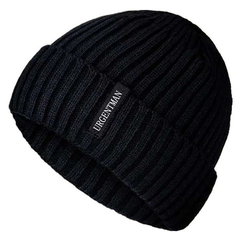 Hot Sa URGENTMAN Brand Unisex Warm Winter Hats Stylish Plush Fur Li Beanie Hat Thick Knitted Hats For Men Wen CasualW251023