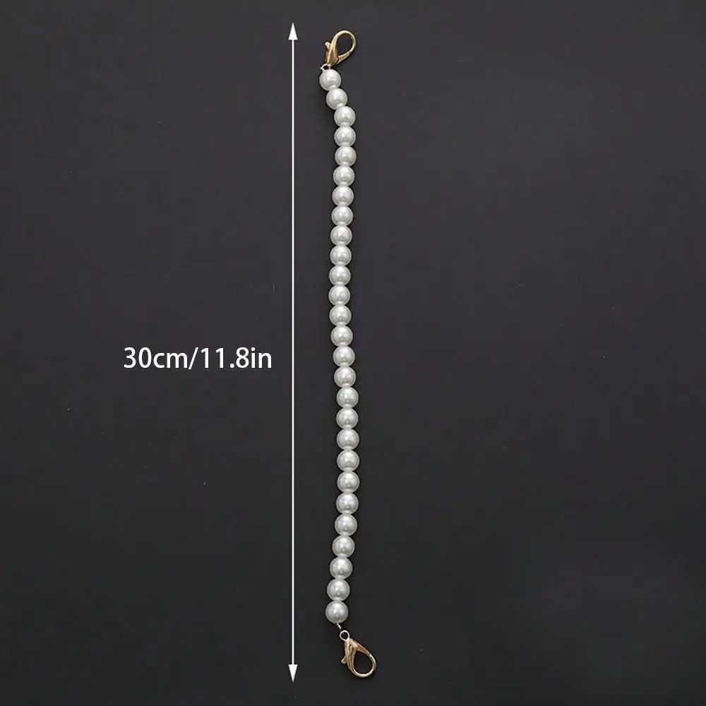 1Pcs Pearl Purse Chain Pearl Purse Strap Short Handle Replacement Bags Chain Strap Shoulder Chain Imitation Pearl Handbag Chain Z251023
