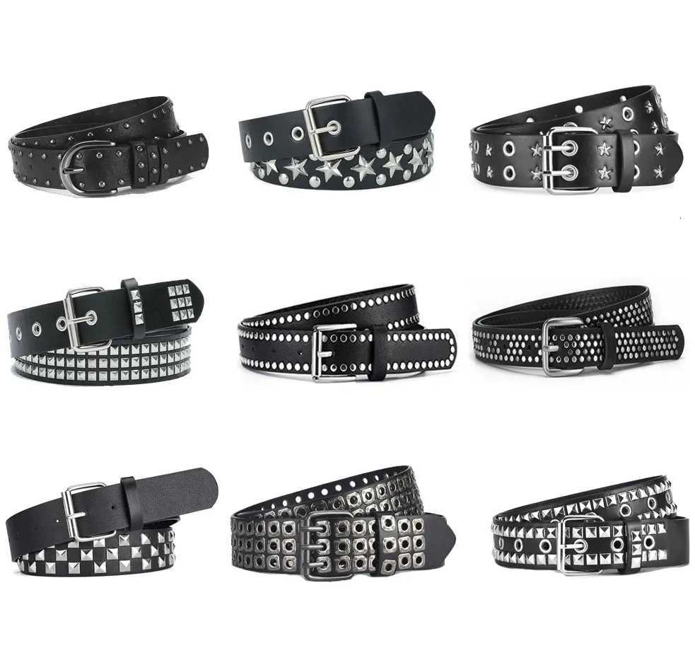 Gothic Punk Leather Y2k Belt For Women Men Metal Buckle Waist Strap Designer Luxury Female Jeans Trouser Decorative WaistbandXJ251023