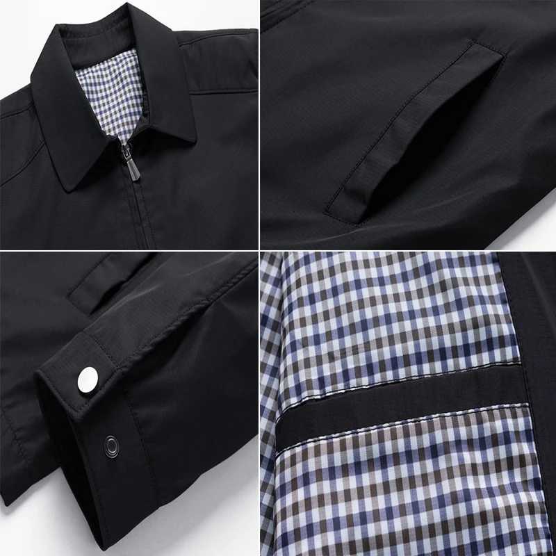 Spring Mens Lightweight Jackets Fashion Lapel Business Jackets for Men Outdoor Windbreaker Golf wear Bomber Coats Men Clothing W251023