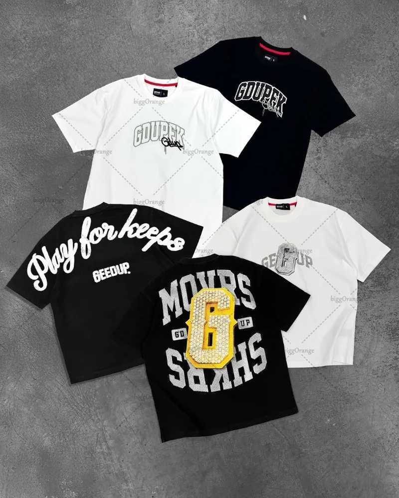 Street Hiphop Retro Letters Fashion Oversized Shortsleeved Men 2025 American Harajuku Y2K Casual Loose Shortsleeved WomenXJ251023
