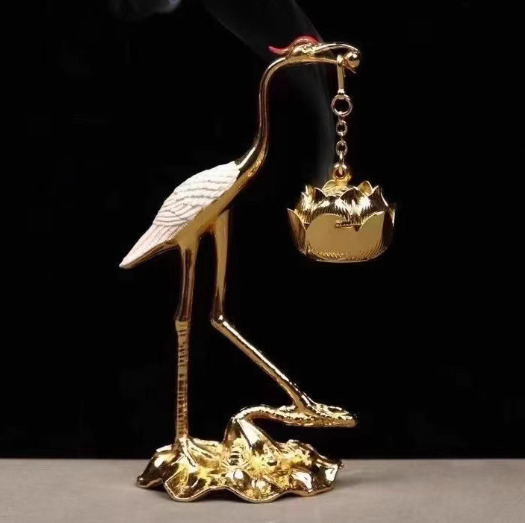 New Chinese style copper alloy bamboo made Xiao Xiangyun aroma diffuser, goose pear tent, fragrant sandalwood