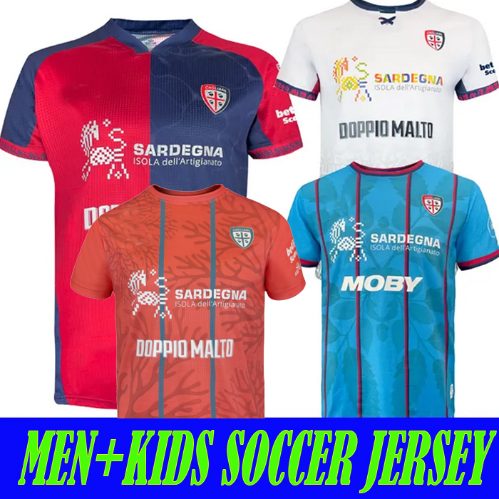 25 26 Cagliari Calcio OBERT Soccer Jerseys 2025 2026 LAPADULA PAVOLETTI LUVUMBO DEIOLA VIOLA ZAPPA AZZI OBERT JANKTO 03 04 05 retro Zola Football Shirt Men kids