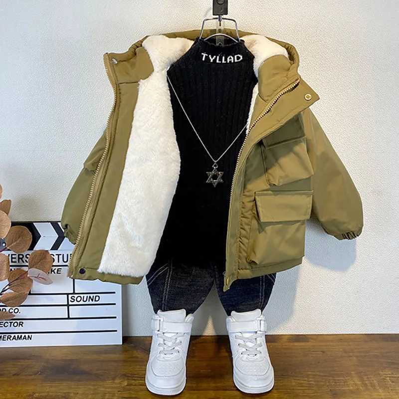 2023 Children Jackets Coat Autumn Winter Boy Clothes Baby Warm Thicken Velvet Outwear Outfits Toddler Kids Clothing 310 Years Y251023