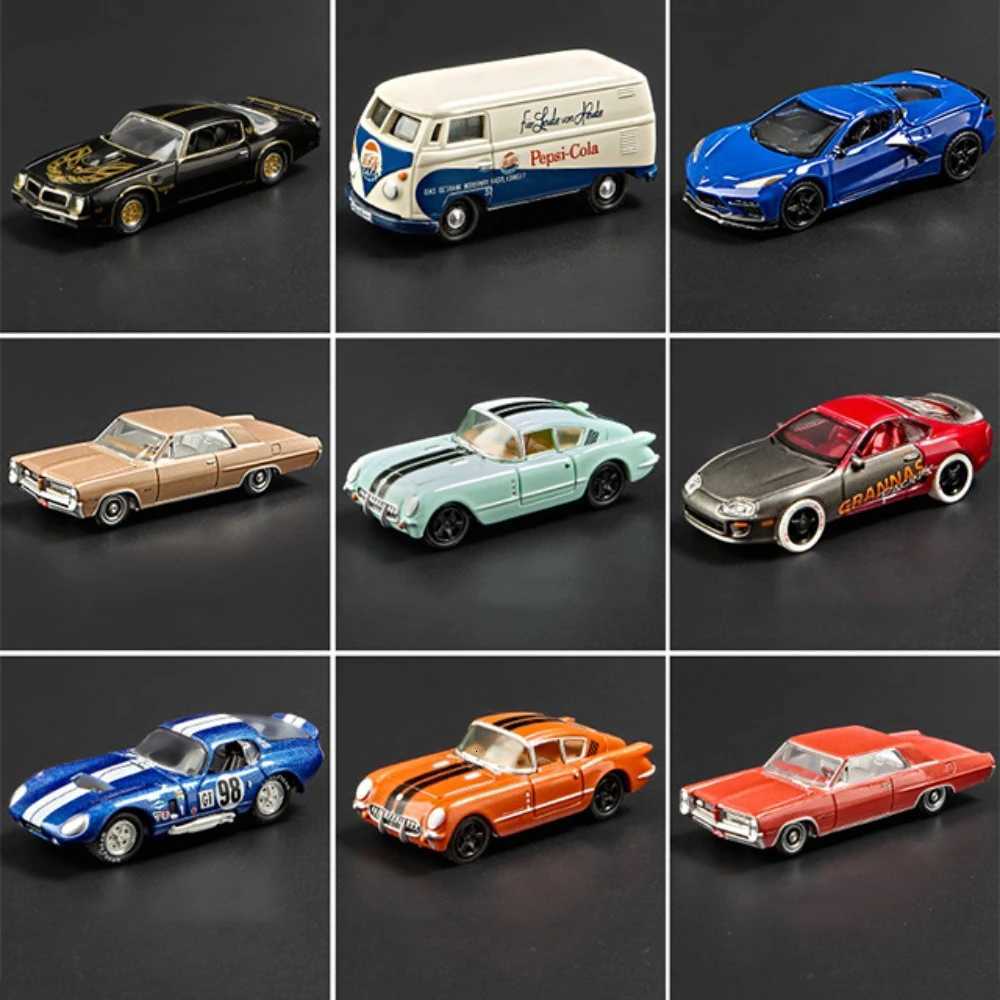 164 Series Car Models Toys Corvette T1 GT500 Firebird Alloy Diecast Exquisite Interior Miniature Vehicle for Child Adult GiftsT251023