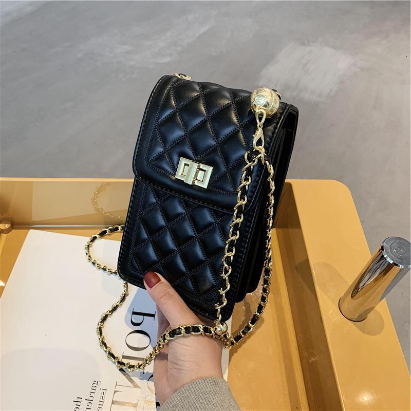 Luxury Brand Designer Bag Style Phone Bag For Women 2024 New Crossbody Fashion Quilted Small Gold Ball Chain Bag Single Shoulder Ladies Small Bag