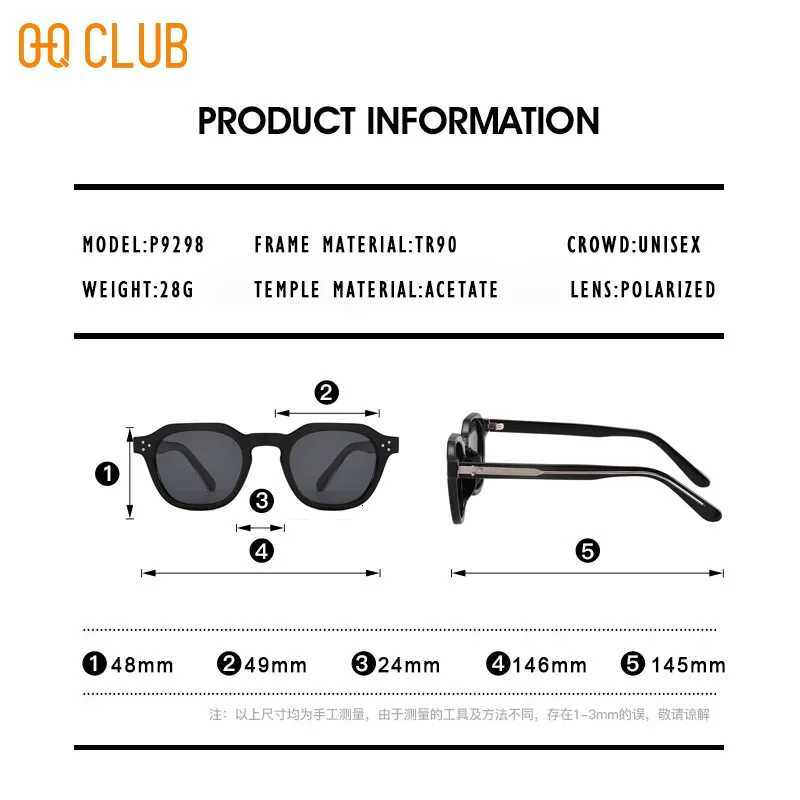 OQ CLUB Retro Polarized Sunglasses Ultralight TR90 Frame Polygon Shape for Men Women Outdoor High Quality Travel Sun GlassesW251023