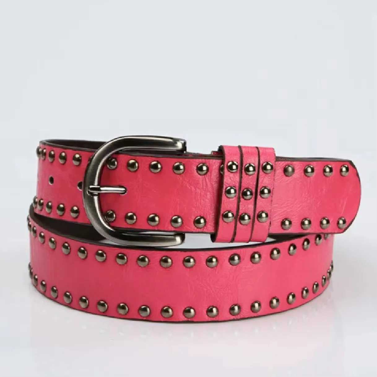 New style rivet black punk style needle buckle belt versatile and highend for women Y2k belt mens and womens denim beltXJ251023