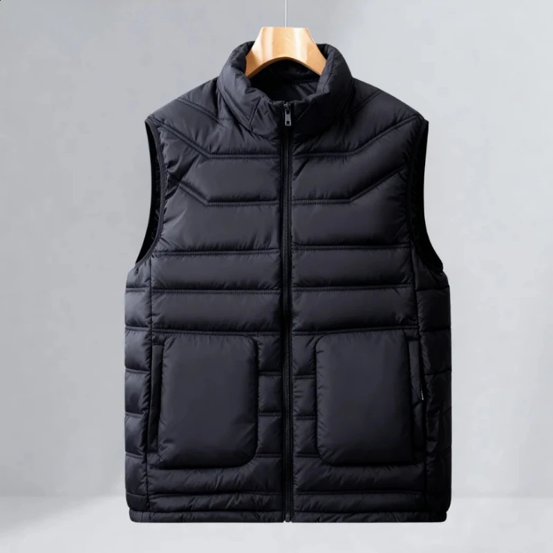 Autumn and Winter Mens Vest Fashion Trend Comfortable Business Casual Solid Color Warm Windproof Highquality Men 251023