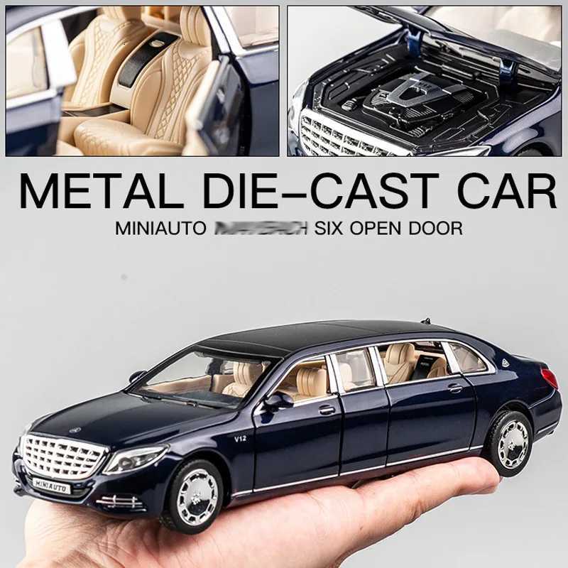 132 S650 Alloy Car Model Children Toy Car SixDoor Extended Version Simulation Car Collection Gift A85 for MercedesBenz MaybacT251023