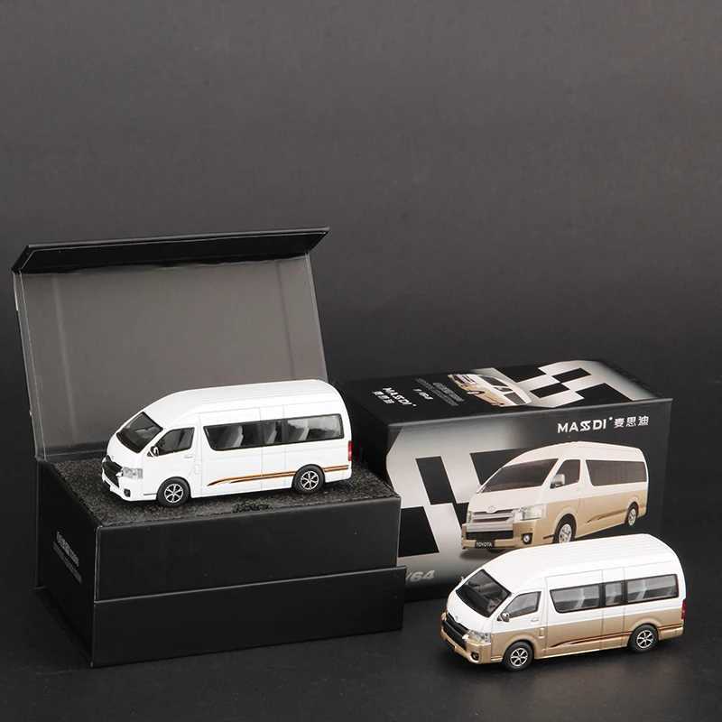 Massdi 164 Toyota Hiace H200 Car Model Alloy Bus Miniature Minibus Diecast Vehicles Toy CollectionT251023