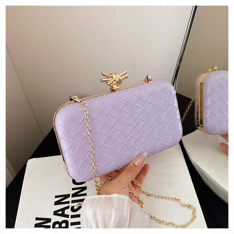 Luxury Brand Designer Bag New Track Women's Evening Bag 2025 New Handwoven Niche Design Chain Clutch Crossbody Bag