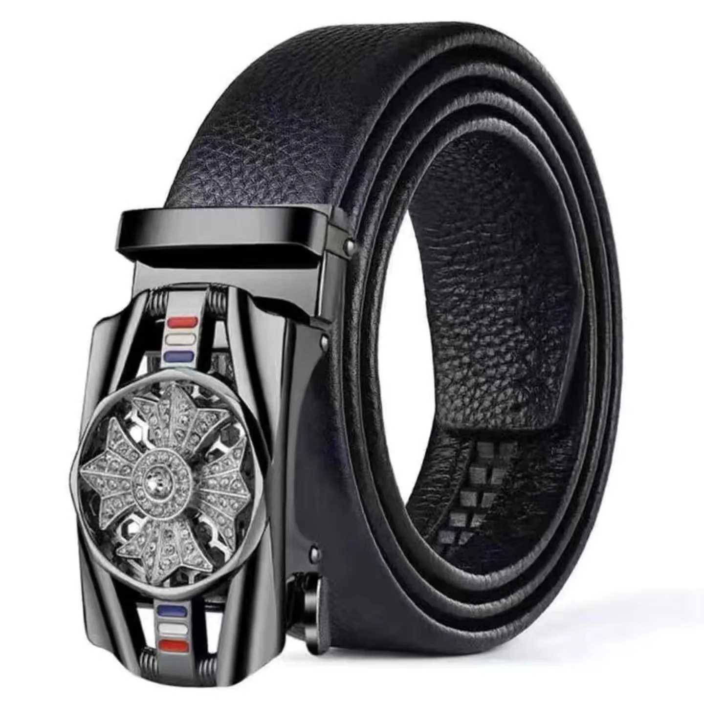 Fashionable Mens Adjustable SelfLocking Belt TrenDY BusinESS Belt for Young People Popular Internet Celebrity XJ251023