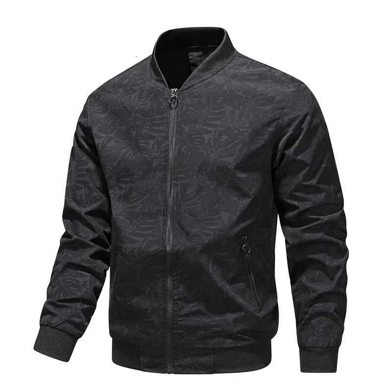 Korean Floral Print Aviator Jacket Men Casual Loose Fashion Trend High Street Stand Collar Coat Mens Versatile Baseball Jackets W251023