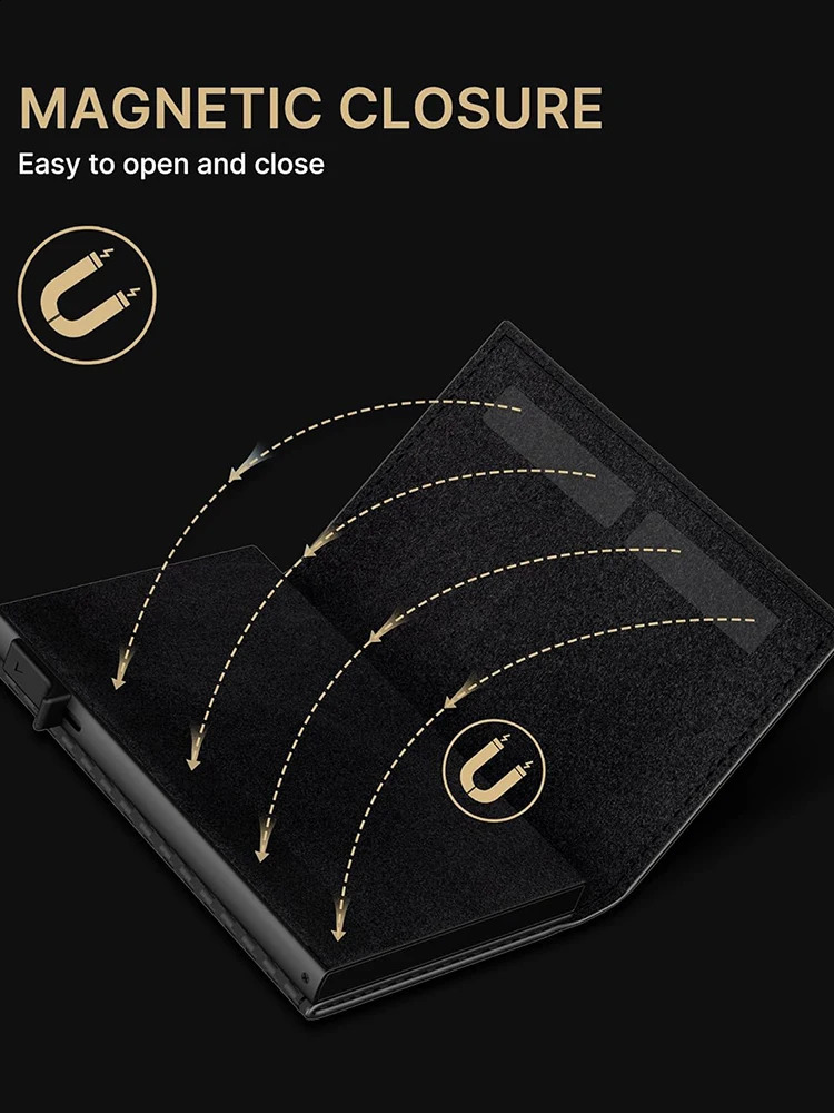 YAT Mens Card Bag With Air Tag Positioning Slot RFID Anti Theft Brush Ultra Thin Metal Wallet Credit Card Clip251023