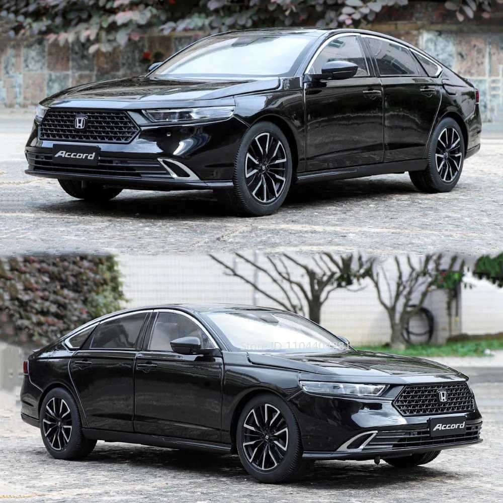 118 HONDA Accord Alloy Miniature Model Diecast Toy Door Opened Sound Light Pull Back Front Wheel Steering Classic Birthday GiftT251023