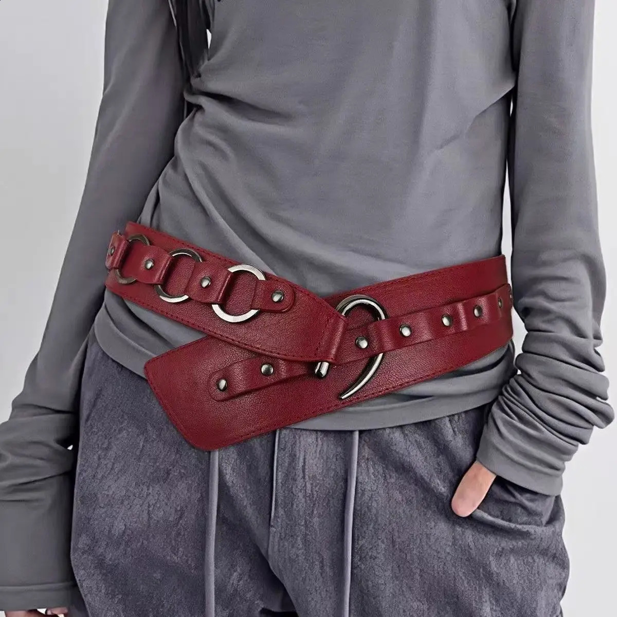 Vintage Chic PU Belt Women Adjustable Y2K Leather Punk Melt Belted Leather Pants Waist Sexy Waistband Belt Jeans Decoration 251013