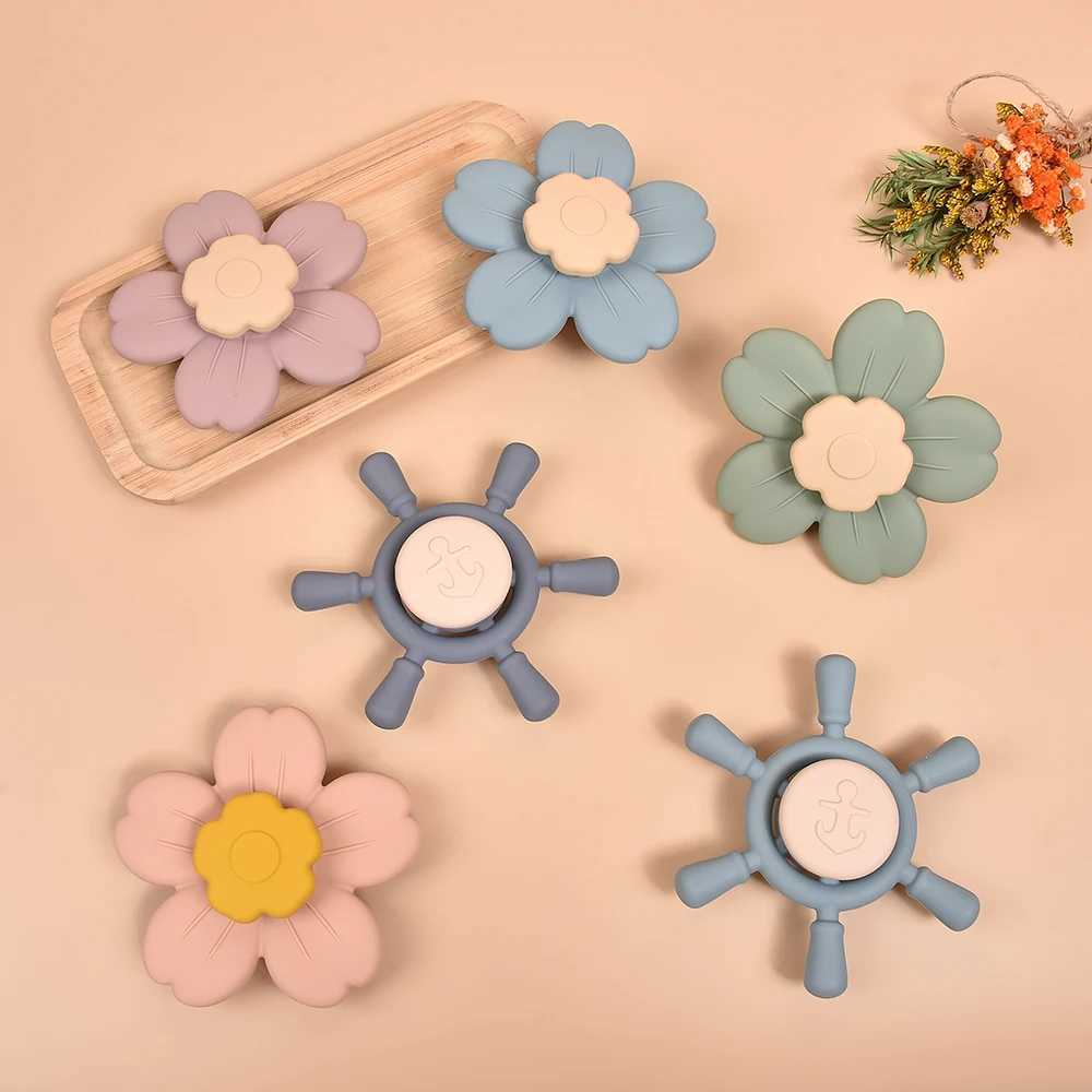 Suction Cup Spinner Silicone Toy Windmill Cartoon Animal Hand Spinning Toys Sensory Toys for Baby Toddler Birthday Gift Bath Toy J251023