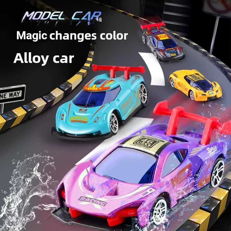 164 Magic Color Changing Racing Car Model Temperature Sensitive Inertia Pull Back Cars Toys CrashResistant Durable Boys GiftT251023