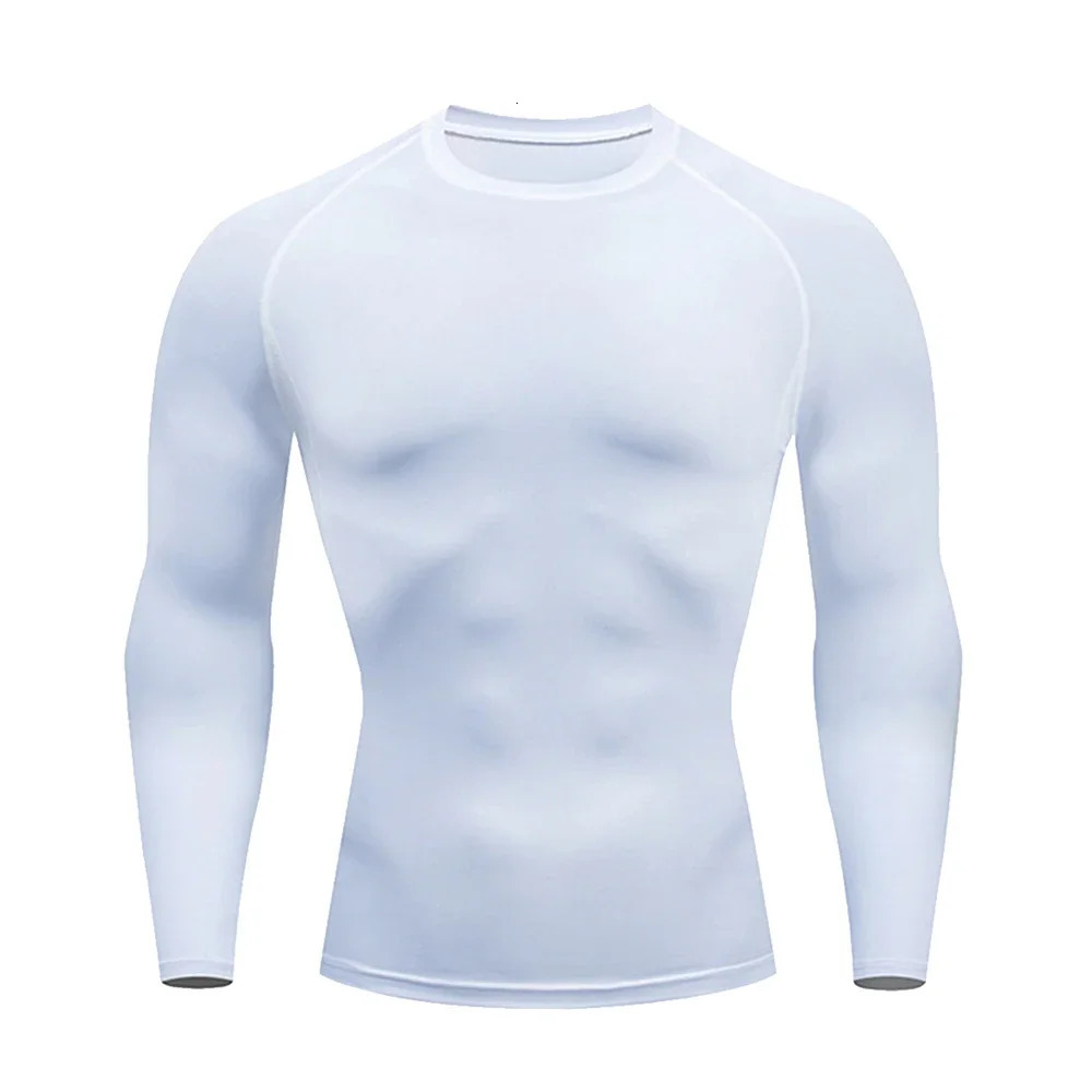 Mens Compression Shirt Men Fitness Long Sleeve Running Shirt Man Gym Under T Shirt Football Sportswear Tights 251020
