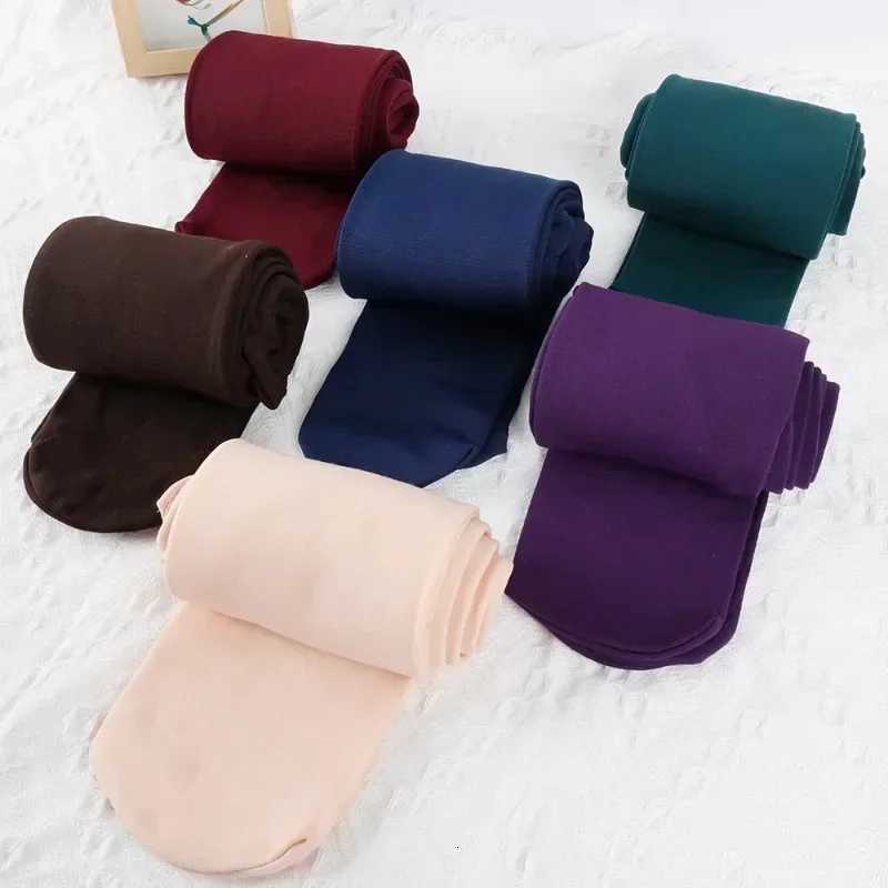 Winter Warm Bottoms Solid Thickened Velvet Warm Bottoms High Waist High Elastic Pants Upward Push Tight Pantyhose WomenT251023