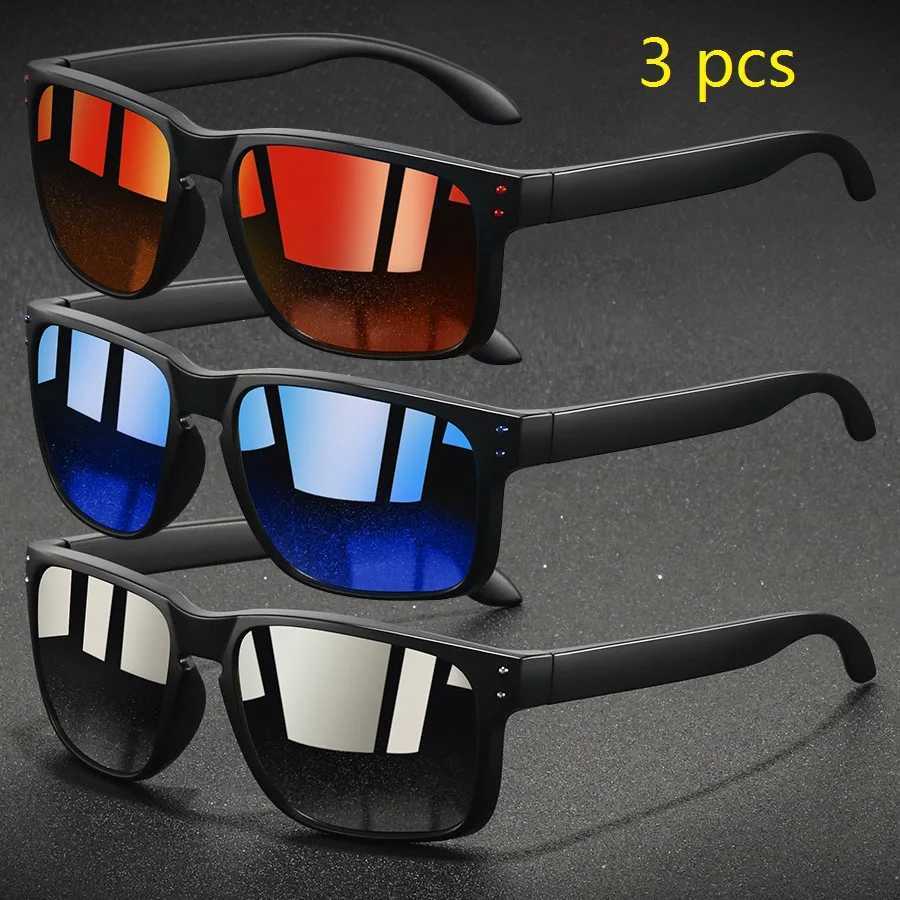 3 PCS Fashion Vintage Square Sunglasses Men Women Fishing Driving Man Luxury Brand Designer Sun Glasses AntiGlare Eyewear UV400W251023
