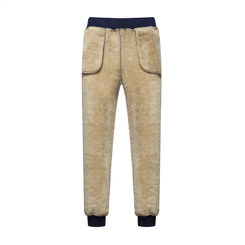 Mens Winter Pants Male Stretch Warm Sweatpants Thermal Thick Fleece Trousers Men Windproof cashmere Lamb wool Joggers 251023