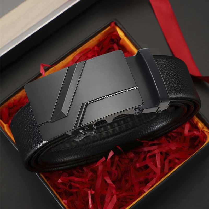 Mens HighQuality Belt Luxury Belt Black Mens Automatic Buckle Jeans Mens Belt Suit BelXJ251023