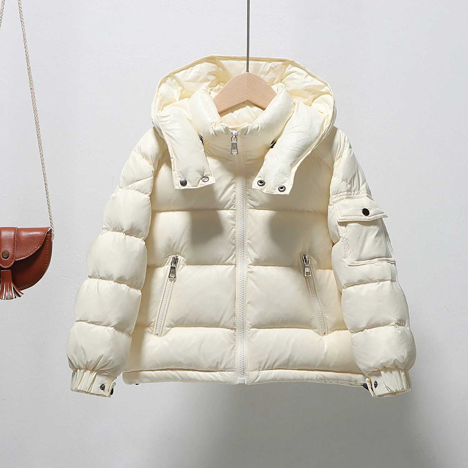 RAISE Winter Children Girl Duck Down Jacket Korean Hooded Thick Warm Young Teens Girl Snowwear Coat 414Y Kids Girls Short Parka Y251023
