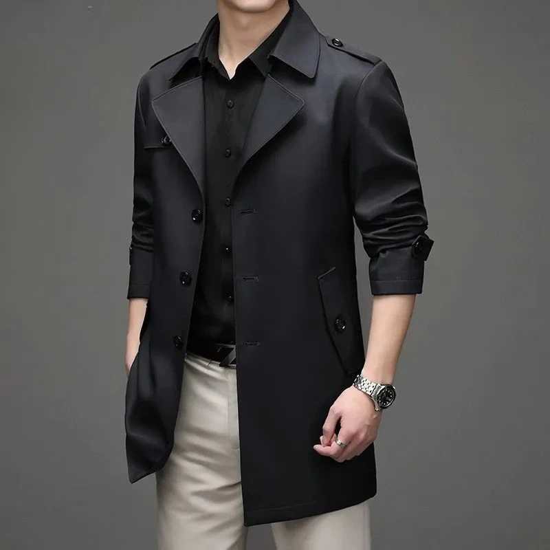 Male Windbreaker Coats Fleeced Warm Mens Overcoat Jackets Business Winter Sales of Harajuku Cheap Clothes Offer Aesthetic Cold W251023