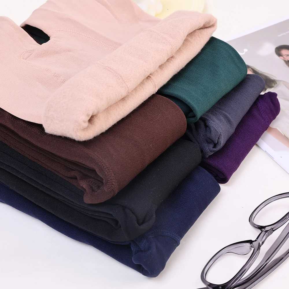 Velvet Fleece Lined Tights Women Thermal Pantyhose for Women Winter Panty Polar Skin Black Effect Stockings Womens Thermal SockT251023