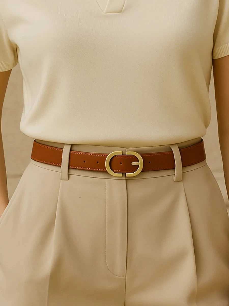 New Womens belt fashion trend alloy needle buckle shape simple PU leather decorative waistband students daily casual wearXJ251023