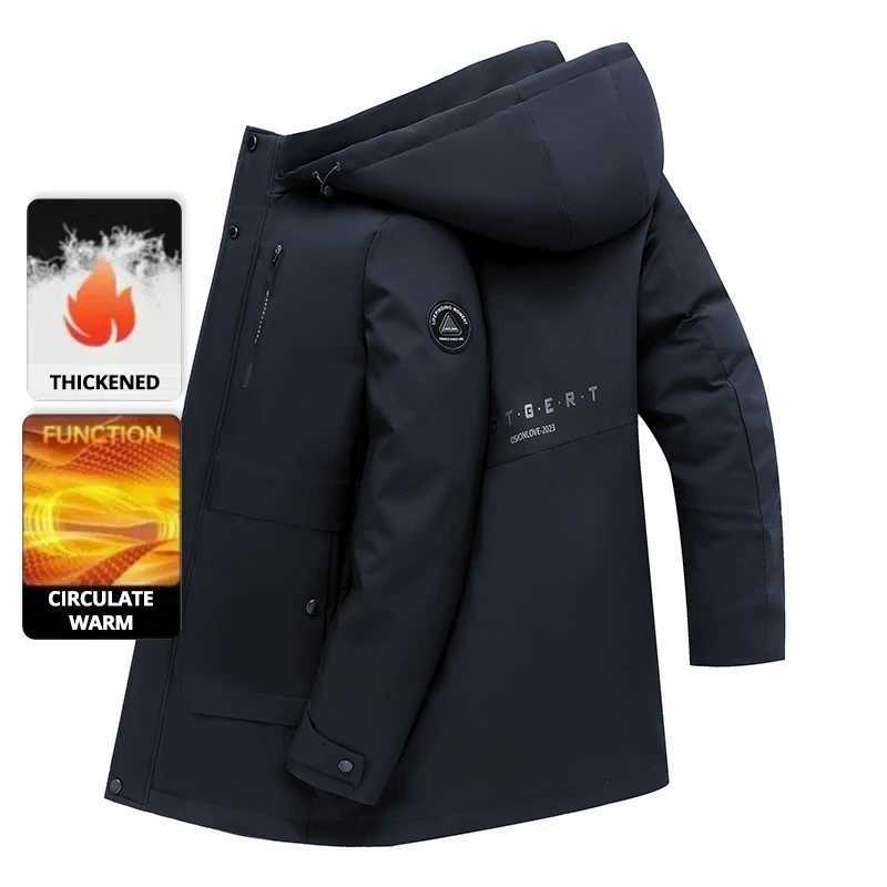 Top Grade Thicken Fashion Winter Casual Outerwear Warm Designer Hooded Parka Coat Mens Newest Jacket Windbreaker Mens Clothes W251023