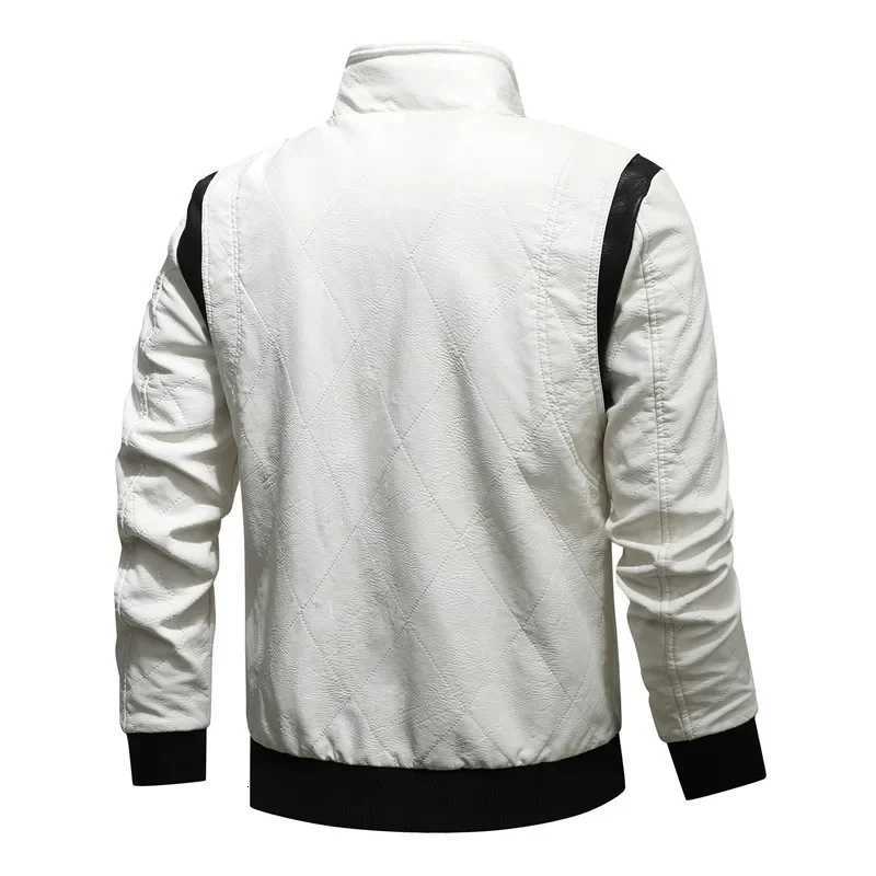 2024 New Mens Motorcycle Biker Leather Jackets Embroidery Scorpion PU Drive Coat Fashion Stand Collar Faux Leather Jacket W251023