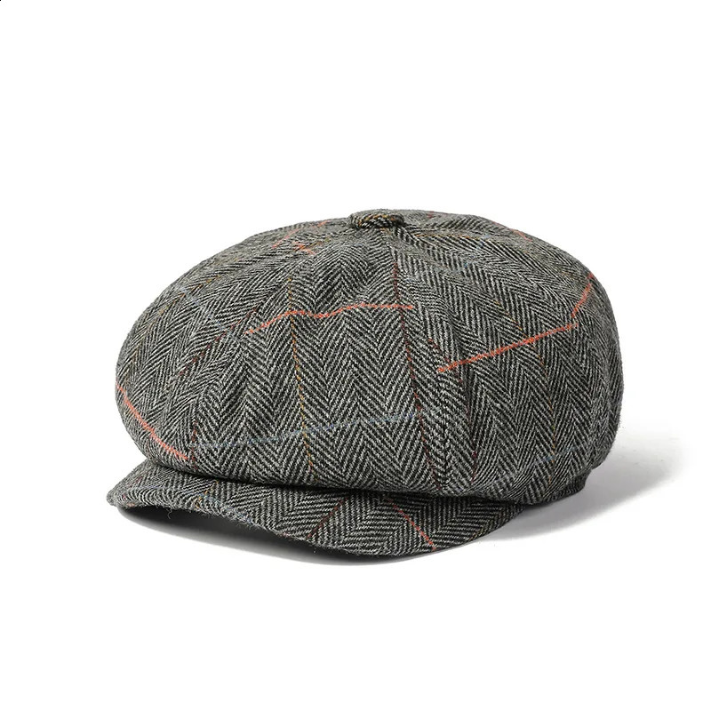 Autumn and Winter Polyester Print sboy Caps Flat ed Cap Men and Women Painter Beret Hats 145 251021