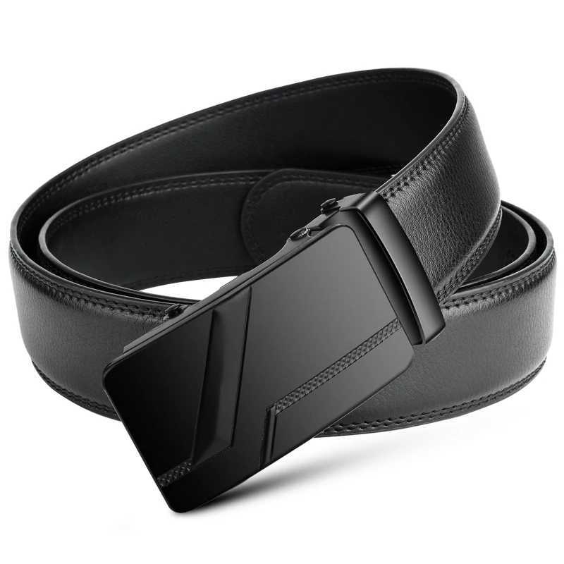105 150 140 130 160 170cm Large Plus Size Mens Belt PU Brand Fashion Automatic Simple Buckle Black PU Leather Belt 35cm WidthXJ251023