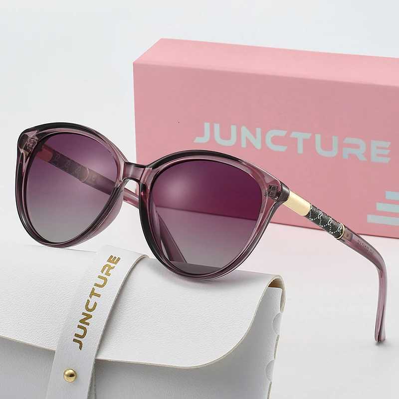 JUNCTURE Polarized Women Sunglasses Fashion Cat Eye Sun Glasses Black Lady Glasses Party Holiday Gifts Sunglasses for WomenW251023