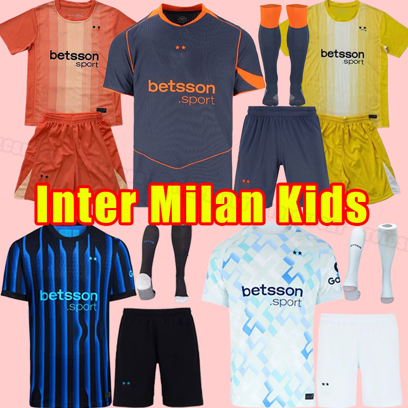Kits kids Fans Inter LUKAKU soccer jerseys 25 26 BARELLA VIDAL LAUTARO ERIKSEN ALEXIS DZEKO CORREA UNIFORMS football shirts 2025 2026 men Goalkeeper Milans child
