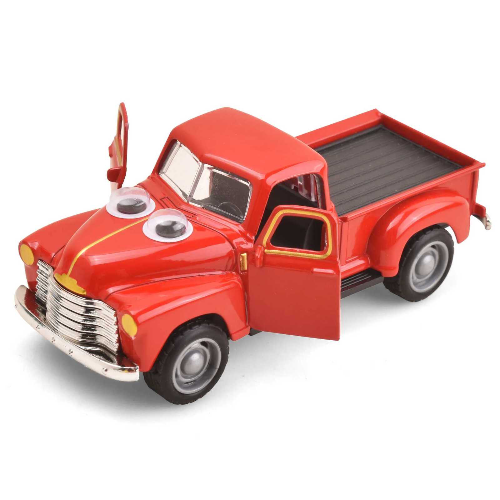 132 Classic Pickups Truck Big Eye Alloy Diecast Car Model Pull Back Feature Toy Vehicle for Children Christmas CollectionT251023