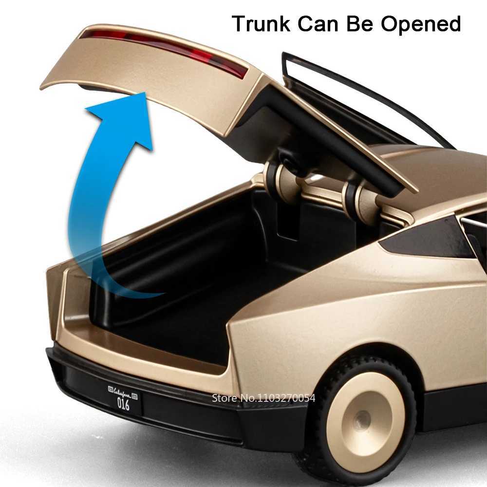 132 Robotaxi 911 GT3RS Model Diecast Alloy Toy Car Doors Opened Sound Light Pull Back Four Rubber Tires Vehices Present for KidT251023