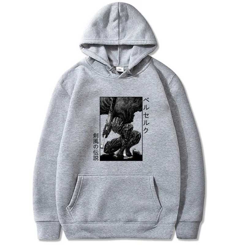 Berserk Japanese Animation New Hoodie Mens and Womens Harajuku Pullover Street Wear Unisex Autumn Winter Plushed Sweater BrandT251023