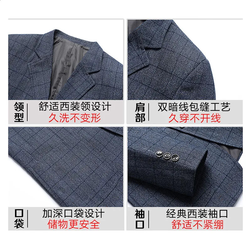 For the autumn and winter of middleaged elderly mens business casual woolen suit jackets for dads 251023